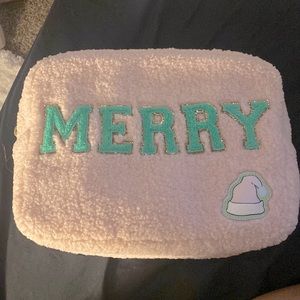 SCL Stoney Clover Lane Large Pouch Christmas Merry Rose Cozy